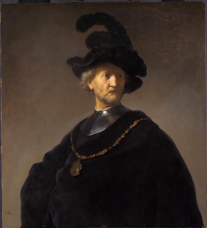 REMBRANDT Harmenszoon van Rijn Old man with gorget and black cap (mk33)